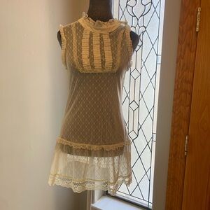 Free People Ivory Lace Dress